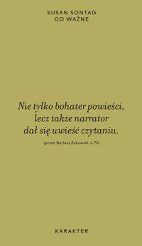 Co ważne - Sontag Susan - ebook + książka