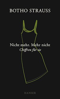 Nicht mehr. Mehr nicht - Botho Strauß - ebook