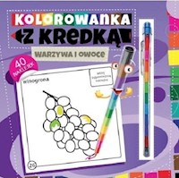 Kolorowanka z kredką Warzywa i owoce - Południak Marcin - książka