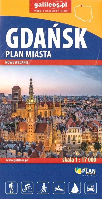 Plan miasta - Gdańsk 1:17 000 w.2022 - zbiorowa praca - książka