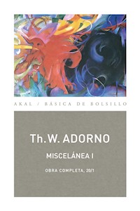 Miscelánea I - Theodor W. Adorno - ebook