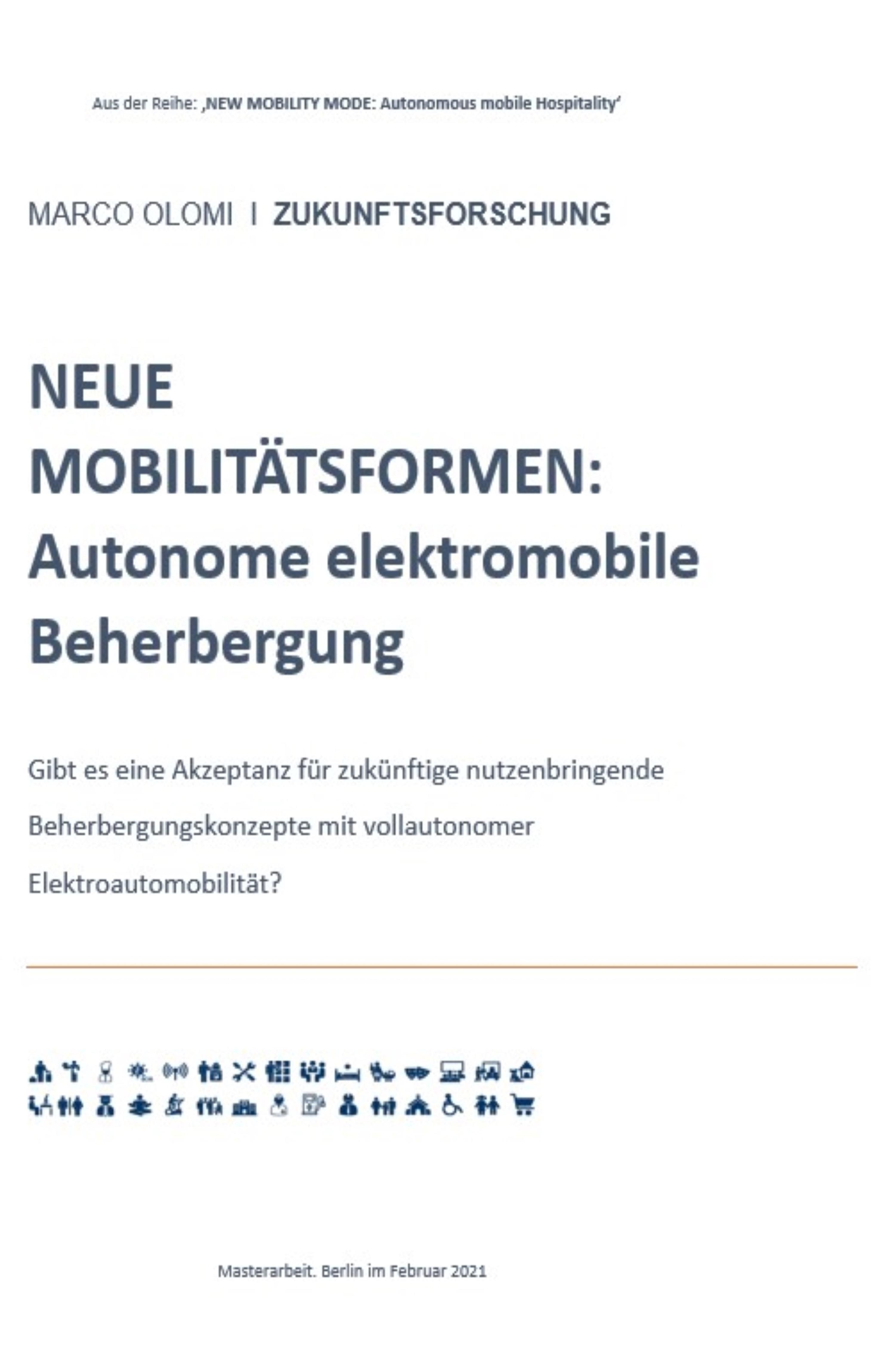 NEUE MOBILITÄTSFORMEN: Autonome elektromobile Beherbergung