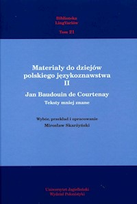 Materiały do dziejów polskiego językoznawstwa II - Baudouin de Courtenay Jan - książka