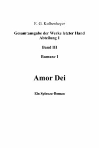 Amor Dei - Erwin Guido Kolbenheyer - ebook