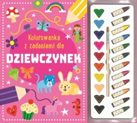 Kolorowanka z zadaniami dla dziewczynek - zbiorowa praca - książka