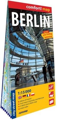 Berlin - city street map. Comfort map. 1:15 000 (laminowana) - zbiorowa praca - książka