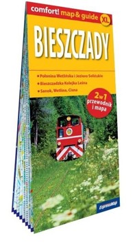 Bieszczady. Laminowana mapa i przewodnik 2w1 - zbiorowa praca - książka