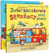 Pakiet - Dzień w Zwierzaczkowie: Strażacy przy pracy / Wyruszamy pociągami z Kocurkami - Sharon Rentta - książka