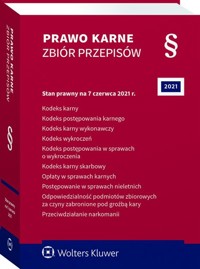 Prawo karne Zbiór przepisów w.61/2021 - Praca zbiorowa - książka