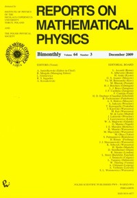 Reports on Mathematical Physics 64/3 2009 -  - książka