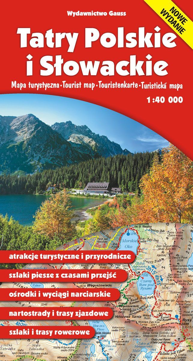 Tatry Polskie i Słowackie. Mapa turystyczna w skali 1:40 000 - zbiorowa praca - książka