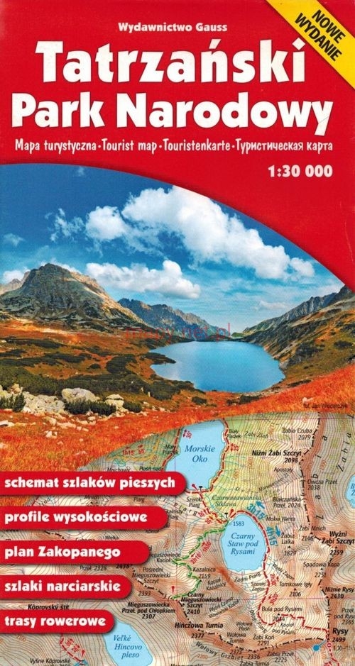 Tatrzański Park Narodowy. Mapa turystyczna w skali 1:30 000 -  - książka