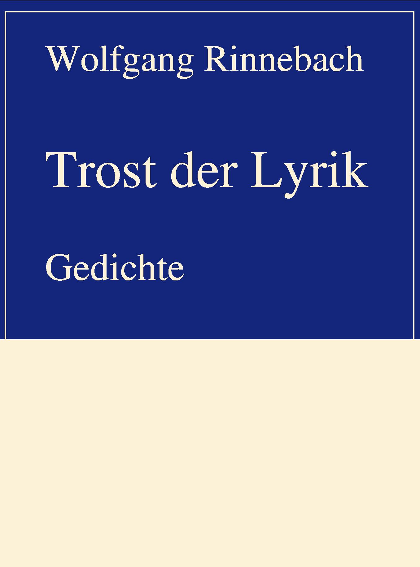 Trost der Lyrik