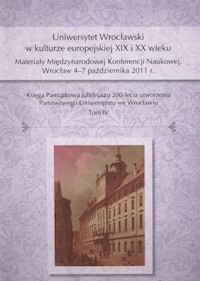 Uniwersytet Wrocławski w kulturze europejskiej XIX i XX wieku - Harasimowicz Jan - książka