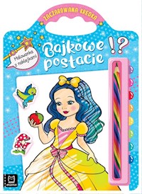 Bajkowe postacie Malowanka z naklejkami Zaczarowana kredka -  - książka