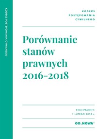 Porównanie stanów prawnych KPC 2016-2018 -  - książka