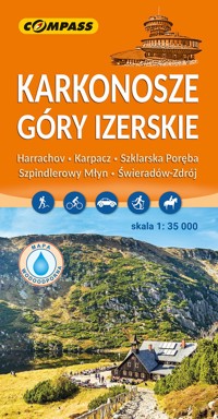 Karkonosze, Góry Izerskie. Mapa turystyczna w skali 1:35 000 (wersja wodoodporna)  - zbiorowa praca - książka
