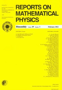 Reports on Mathematical Physics 69/1 Pergamon - - książka