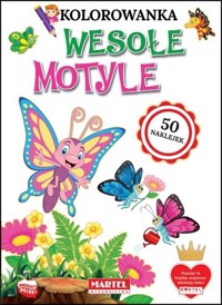 Kolorowanka z naklejkami. Wesołe motyle - zbiorowa praca - książka