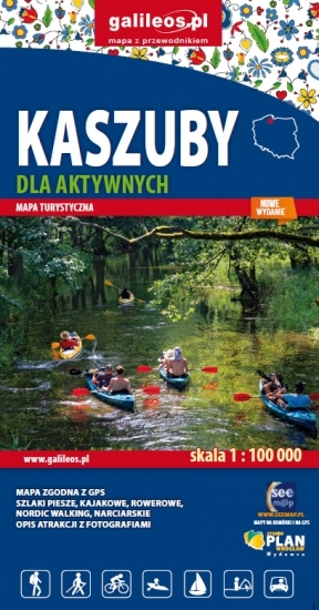 Kaszuby dla aktywnych. Mapa turystyczna w skali 1:100 000 - zbiorowa praca - książka
