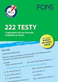 10 minut na angielski PONS 222 testy z nagraniami mp3 do ćwiczenia rozumienia ze słuchu A1/A2 -  - książka