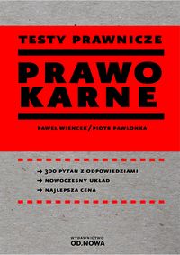 Testy prawnicze Prawo karne - PawlonkaPiotr, Wiencek Paweł - książka