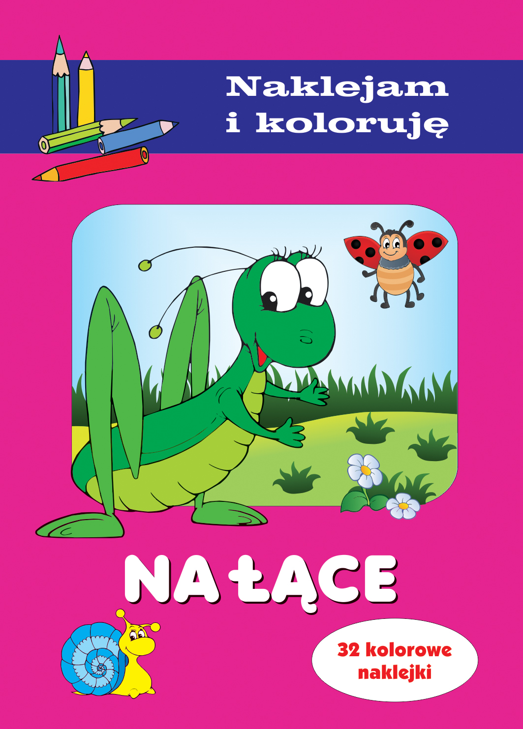 Na łące. Naklejam i koloruję - Aleksander Małecki - książka