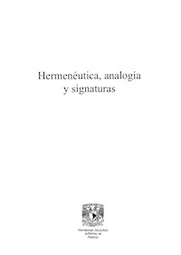 Hermenéutica, analogía y signaturas - Mauricio Beuchot - ebook