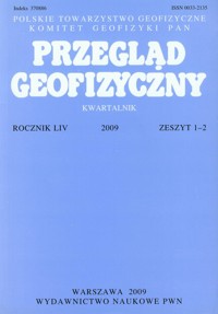 Przegląd Geofizyczny Rocznik LIV 2009 zesz.1-2 -  - książka