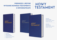 NOWY TESTAMENT z infografikami Skład dwułamowy tłoczenie złote - zbiorowa praca - książka