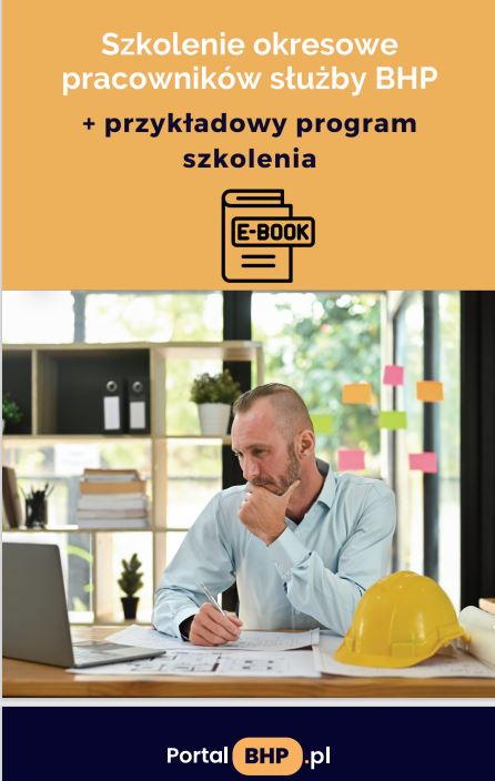 Okładka:"„Szkolenie okresowe pracowników służby BHP + przykładowy program szkolenia” " 