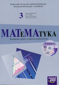 Matematyka 3 Podręcznik z płytą CD Zakres podstawowy - Babiański Wojciech, Chańko Lech, Czarnowska Joanna - książka