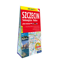 Szczecin, Świnoujście, Police, papierowy plan miasta 1:22 000 - zbiorowa praca - książka