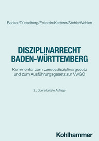 Disziplinarrecht Baden-Württemberg - Johannes Becker - ebook