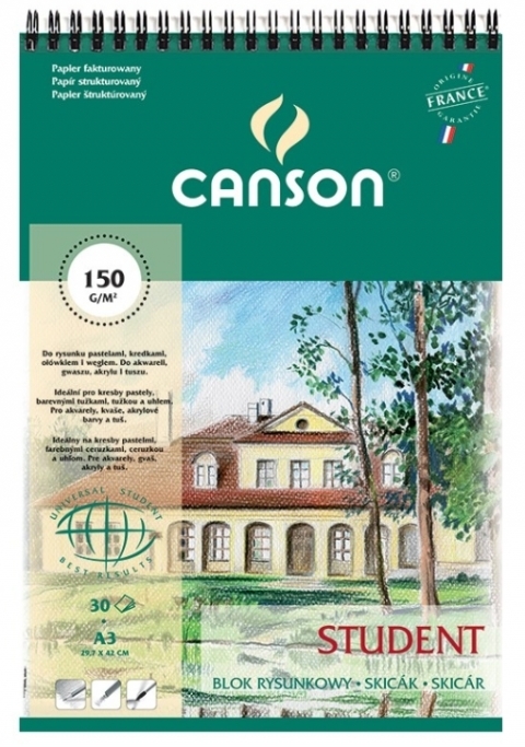 Blok rysunkowy A3 Canson na spirali -  - książka