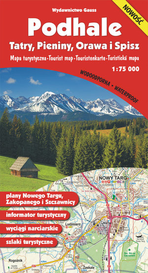 Podhale, Tatry, Pieniny, Orawa i Spisz. Mapa foliowana - zbiorowa praca - książka