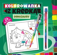 Kolorowanka z kredką. Dinozaury - zbiorowa praca - książka