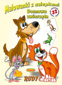 Malowanki z nalepkami Domowe zwierzęta Rudy -  - książka
