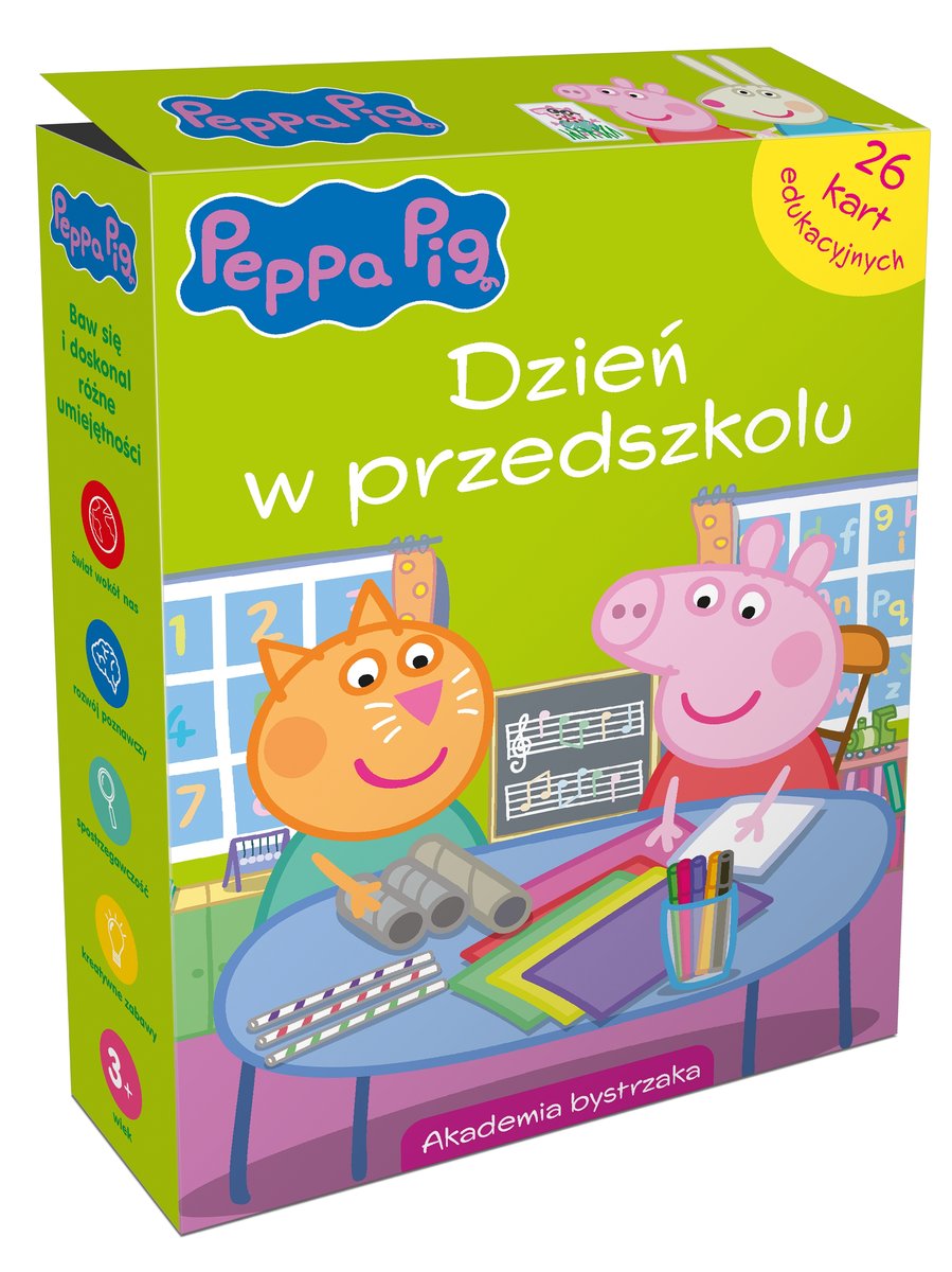 Świnka Peppa. W przedszkolu. Karty edukacyjne w pudełku - Monika Kiersnowska - książka