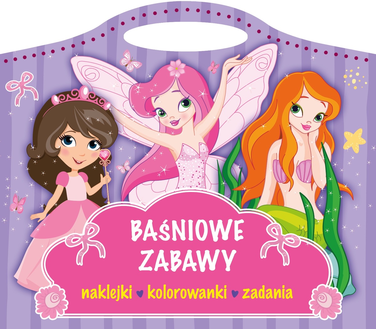 Baśniowe zabawy. Naklejki, kolorowanki, zadania - zbiorowa praca - książka