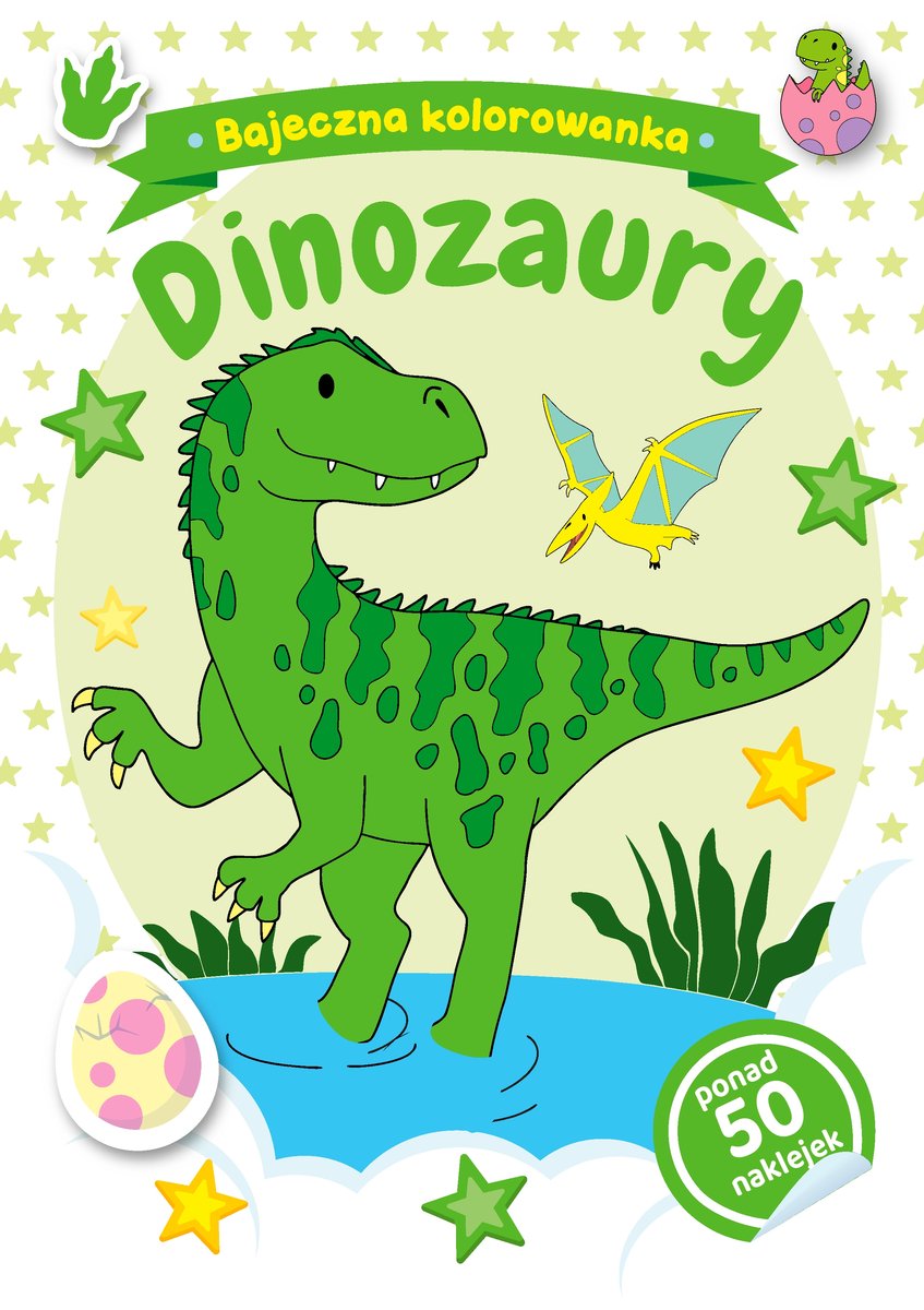 Bajeczna kolorowanka. Dinozaury - Natalia Berlik (ilustr.) - książka