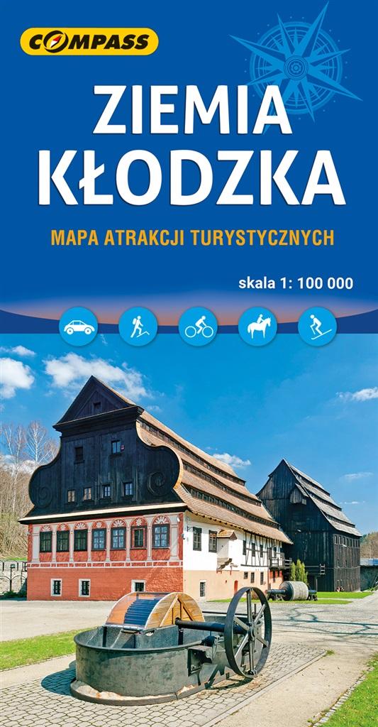 Ziemia Kłodzka. Mapa atrakcji turystycznych w skali  1:100 000 - zbiorowa praca - książka
