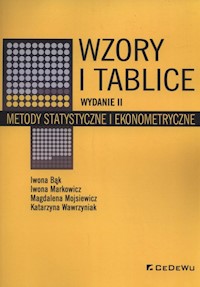 Wzory i tablice. Metody statystyczne i ekonometryczne - Bąk Iwona, Markowicz Iwona, Mojsiewicz Magdalena, Wawrzyniak Katarzyna - książka
