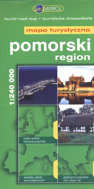 Region pomorski. Mapa turystyczna w skali 1:240 000 - zbiorowa praca - książka