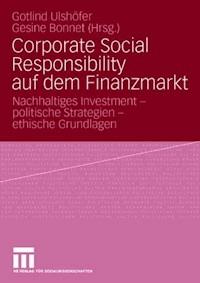 Corporate Social Responsibility auf dem Finanzmarkt -  - ebook