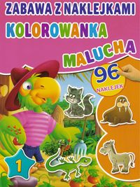 Kolorowanka malucha z naklejkami część 1 różowa -  - książka