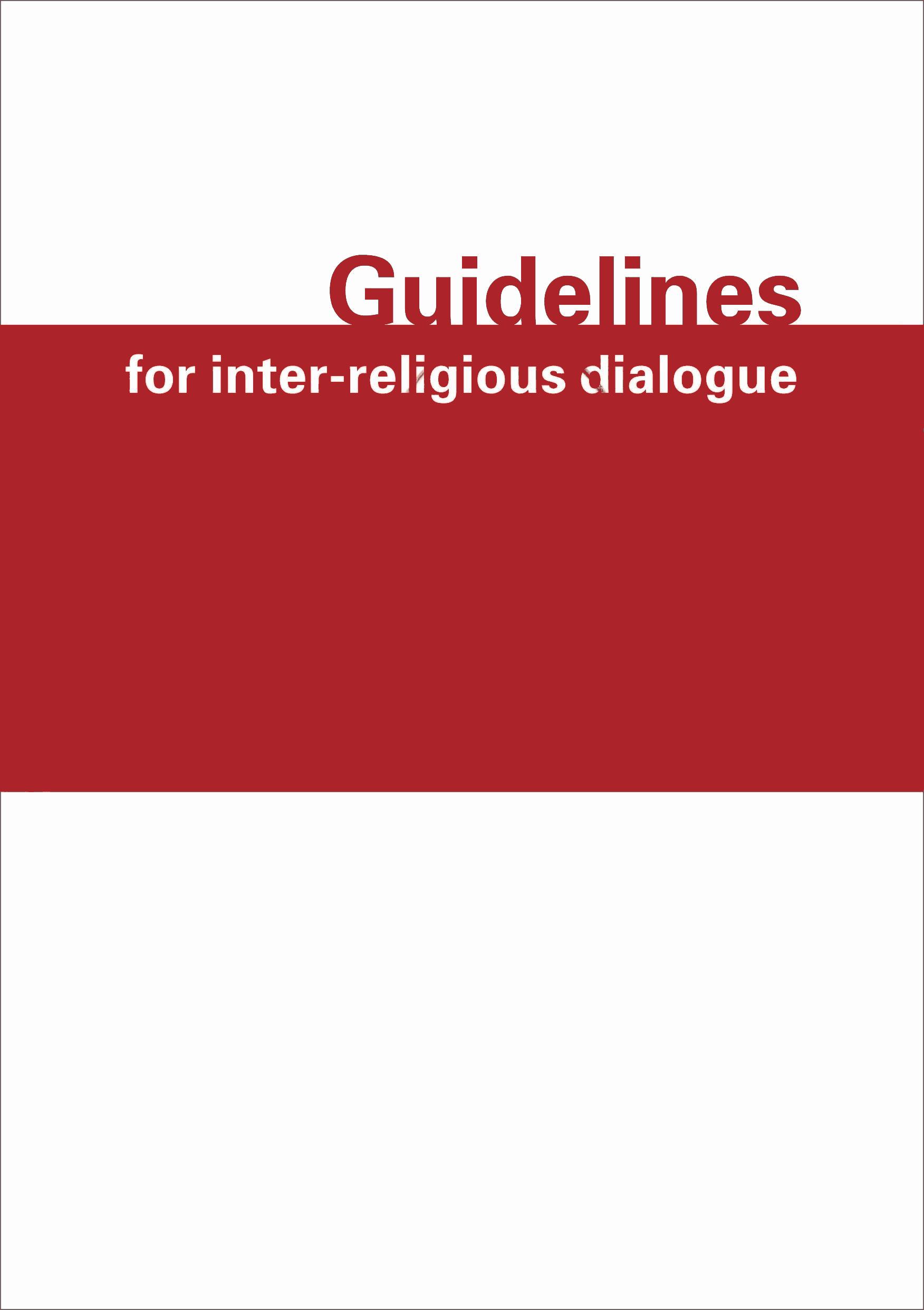 Guidelines for Inter-Religious Dialogue