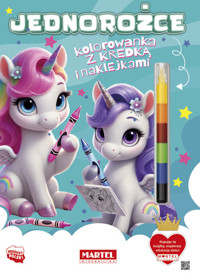 Kolorowanka Jednorożce z kredką i naklejkami - Salamon Katarzyna - książka