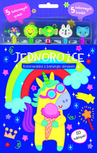 Jednorożce Kolorowanka z barwnym obrysem -  - książka