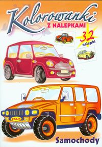 Samochody Kolorowanki z nalepkami -  - książka